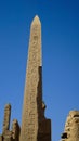 Karnak temple Luxor Egypt obelisk columns with hierogyphics history architecture Royalty Free Stock Photo