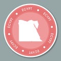 Egypt label flat sticker design.
