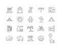 Egypt line icons, signs, vector set, outline illustration concept Royalty Free Stock Photo