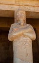 EGYPT, LUXOR - MARCH 01, 2019: archaeological site, Temple of Hapchesut ancient sandstone statues, Egypt