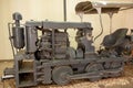 EGYPT, LUXOR - MARCH 01, 2019: a small steam locomotive in the museum of the temple complex in the visitor center, Luxor, Egypt