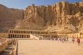 EGYPT. LUXOR - 10.10.2021. The temple of Queen Hatshepsut on the west bank of the Nile near the Valley of the Kings in Luxor, Royalty Free Stock Photo