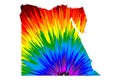 Egypt - map is designed rainbow abstract colorful pattern, Arab Republic of Egypt map made of color explosion