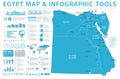 Egypt Map - Detailed Info Graphic Vector Illustration Royalty Free Stock Photo