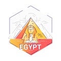 Egypt - modern vector line travel illustration