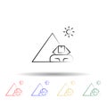 Egypt multi color style icon. Simple thin line, outline vector of travel icons for ui and ux, website or mobile application Royalty Free Stock Photo