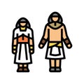 egypt national clothes color icon vector illustration