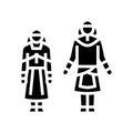 egypt national clothes glyph icon vector illustration