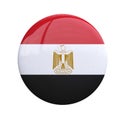 Egypt national flag badge, nationality pin 3d rendering