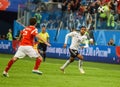 Egypt national team winger Kahraba and Russia national team defender Mario Fernandes