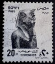 Egypt 20p old stamp collection Royalty Free Stock Photo