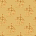 Ancient Egyptian themed pattern with hieroglyphs
