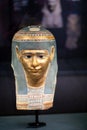 Egypt pharaoh mummy mask in Vienna museum Royalty Free Stock Photo