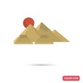 Egypt piramids color flat icon for web and mobile design Royalty Free Stock Photo