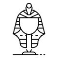 Egypt princess sculpture icon, outline style