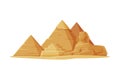 Egypt Pyramid as Famous City Landmark and Travel and Tourism Symbol Vector Illustration