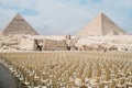 The Egypt Pyramid Complex with The Great Sphinx , Giza Royalty Free Stock Photo