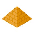 Egypt pyramid icon, isometric style