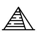 Egypt pyramid icon outline vector. Ancient cairo