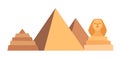 Egypt pyramids landscape vector illustration
