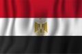 Egypt realistic waving flag vector illustration. National country background symbol. Independence day Royalty Free Stock Photo