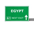 EGYPT road sign isolated on white Royalty Free Stock Photo