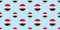 Egypt round flag seamless pattern. Egyptian background. Vector circle icons. Geometric symbols. Texture for sports pages