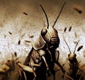 Egypt\'s plague of locusts Royalty Free Stock Photo