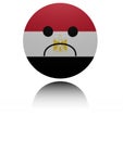 Egypt sad icon with reflection illustration