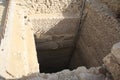 Egypt, Saqqara district. A well at an archaeological site.