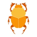 Egypt scarab beetle vector illustration. Scarab on white background. Scarab beetle vector. Scarab illustration. Scarab