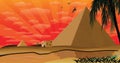 Egypt scene with pyramid