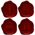 Egypt sealing wax stamp set Royalty Free Stock Photo