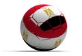 Egypt soccer football ball white 3d rendering isolated