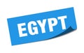 Egypt sticker. Egypt square peeler sign.
