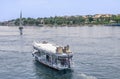 Egypt Summer Travel Riverside Tranquility: Small Boats by Luxor's Nile Banks