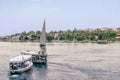 Egypt Summer Travel Riverside Tranquility: Small Boats by Luxor's Nile Banks