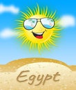 Egypt Sun Smiling Meaning Sunny 3d Illustration