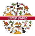 Egypt symbols and Egyptian culture architecture and cuisine animals