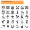 Egypt Symbols , Pixel Perfect Icons Royalty Free Stock Photo