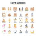 Egypt Symbols , Pixel Perfect Icons Royalty Free Stock Photo
