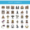 Egypt Symbols , Pixel Perfect Icons Royalty Free Stock Photo