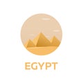 Egypt. Tourism. Travelling illustration. Modern flat design. Egypt travel. Pyramid.