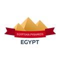 Egypt. Tourism. Travelling illustration. Modern flat design. Egypt travel. Pyramid.