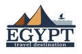 Egypt travel destination, pyramids landscape of African country