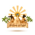 Egypt travel poster element