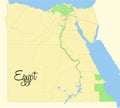 Egypt. Vector map. Geographic map detailed with the designation