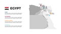 Egypt vector map infographic template. Slide presentation. Global business marketing concept. Color country. World