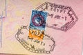 Egypt visa border stamp Royalty Free Stock Photo