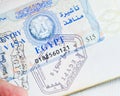 Egypt visa in the passport Royalty Free Stock Photo